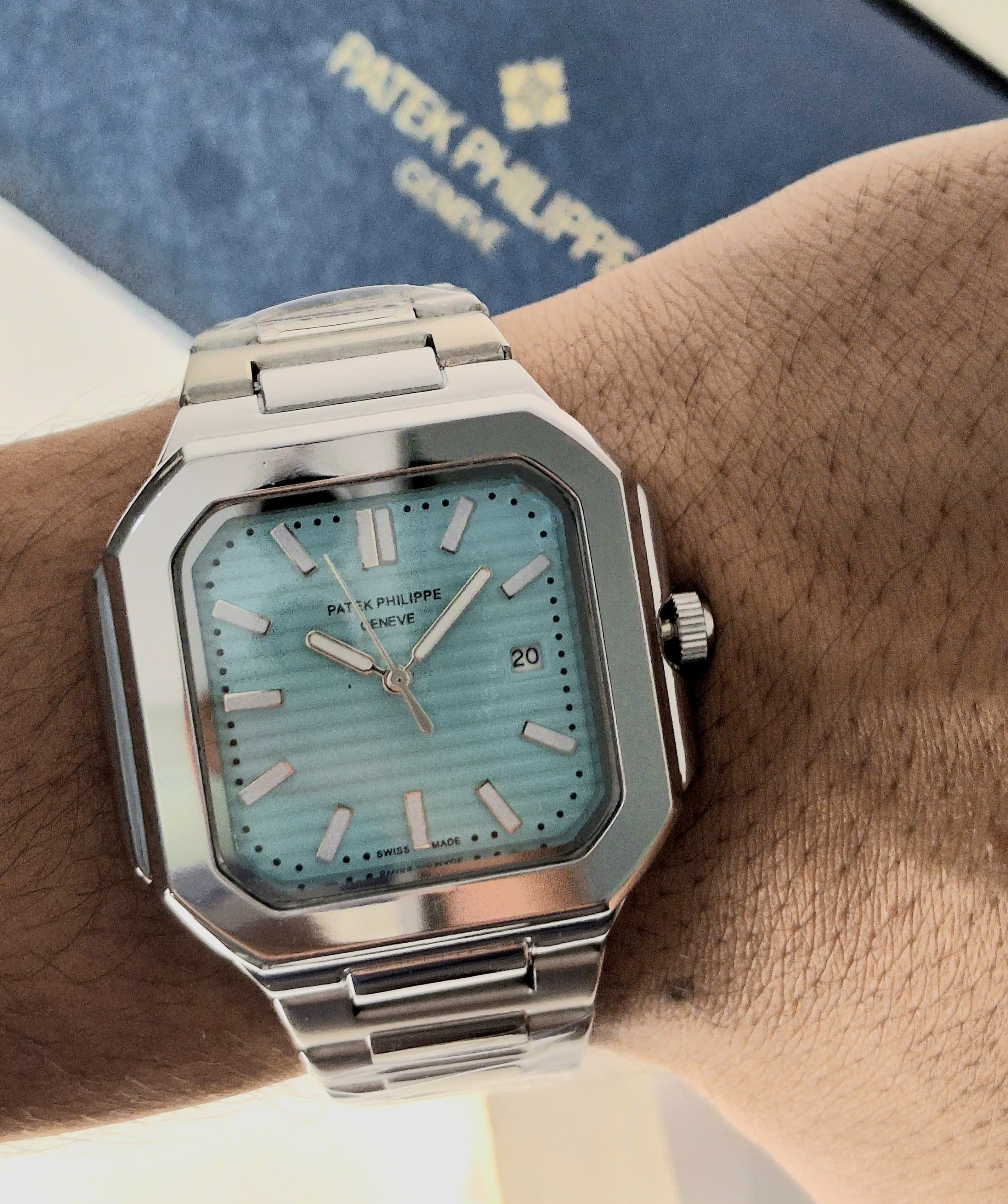 PATEK PHILIPPE SQUARE IN TIFFANY COLOR
